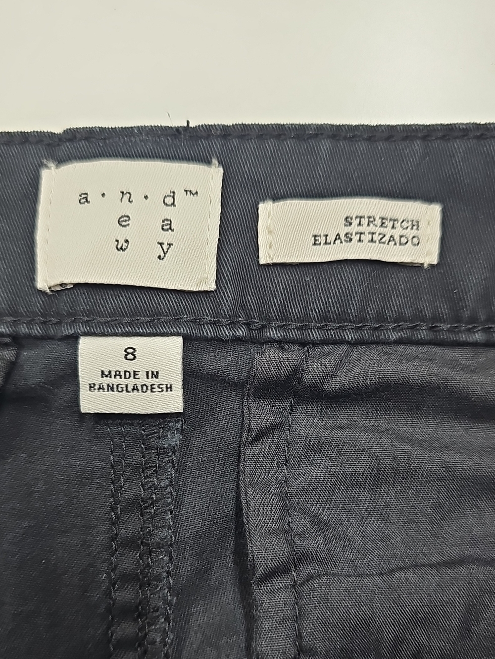 a•new•day Stretch Twill Shorts, Cotton, Black, Size 8 - Picture 4 of 6
